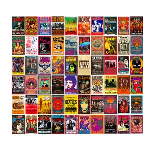 Vintage Concert Posters Collage Wallpaper