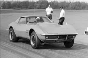 Vintage Corvette Race Track Test Wallpaper