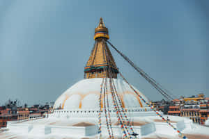 Vintage Depiction Of Boudhanath Stupa Wallpaper