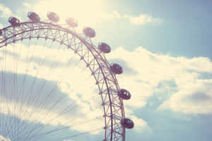 Vintage Desktop London Eye Wallpaper