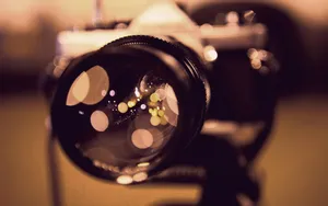 Vintage Dslr Camera Lens Photography Wallpaper