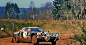 Vintage Elegance - Lancia Stratos Rally Car Wallpaper