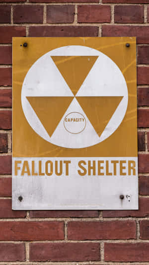 Vintage Fallout Shelter Sign Wallpaper