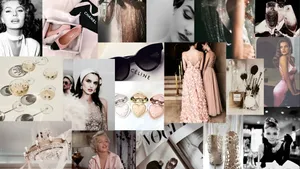 Vintage Fashion Junk Collage Wallpaper