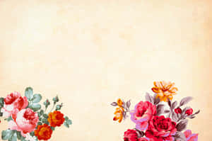 Vintage Floral Background Design Wallpaper