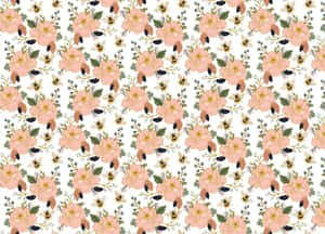 Vintage Floral Bee Pattern Wallpaper