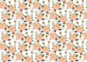 Vintage Floral Bee Pattern Wallpaper