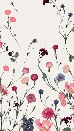 Vintage Floral Pattern Background Wallpaper