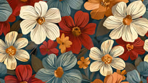 Vintage Floral Pattern Background Wallpaper