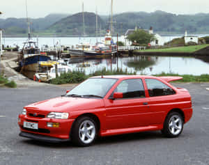 Vintage Ford Escort In Pristine Condition Wallpaper