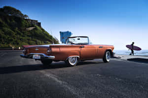 Vintage Ford Thunderbird In Pristine Condition Wallpaper