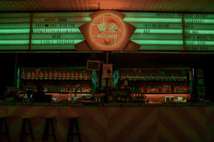 Vintage Golden Bar Signage Wallpaper