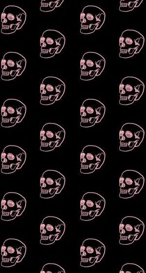 Vintage Goth Skull Pattern Wallpaper Wallpaper