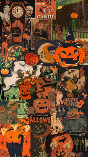 Vintage Halloween Collage Wallpaper