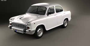 Vintage Hindustan Motors Ambassador On The Road Wallpaper