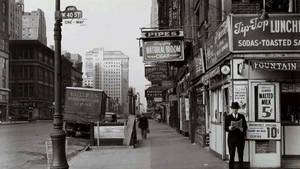 Vintage Hollywood Street Wallpaper