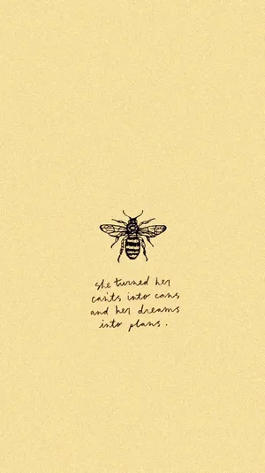 Vintage Inspirational Bee Artwork Wallpaper
