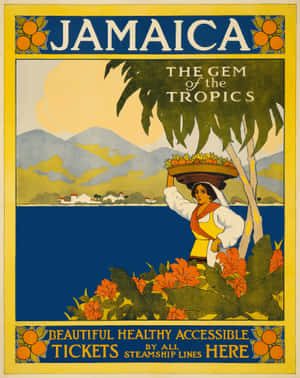 Vintage Jamaica Travel Poster Wallpaper