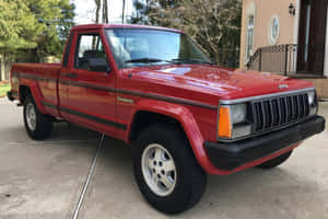 Vintage Jeep Comanche Exploring The Great Outdoors Wallpaper