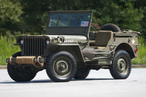 Vintage Jeep Willys In The Wild Wallpaper