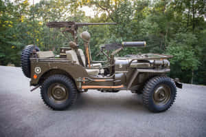 Vintage Jeep Willys On An Off-road Adventure Wallpaper