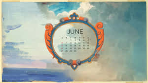 Vintage June Calendar Artwork Wallpaper