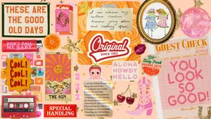 Vintage Junk Collage Wallpaper