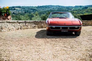 Vintage Lamborghini Islero Countryside Estate Wallpaper