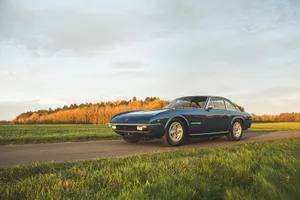 Vintage Lamborghini Islero Countryside Wallpaper
