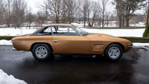 Vintage Lamborghini Islero Side View Wallpaper