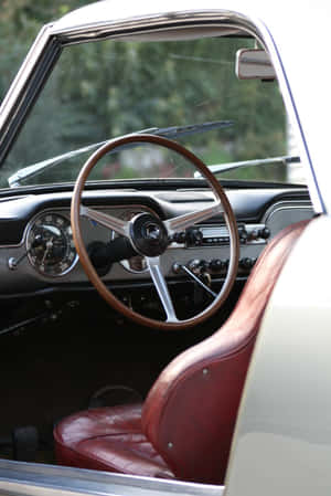 Vintage Lancia Flaminia Interior View Wallpaper