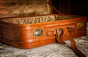 Vintage Leather Suitcase Wallpaper