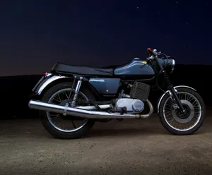 Vintage M Z Motorcycle Night Scene Wallpaper