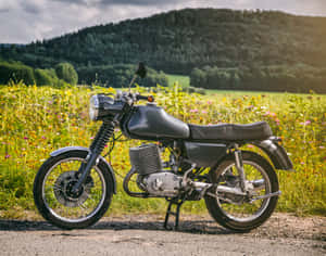 Vintage M Z Motorcyclein Countryside Wallpaper