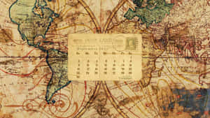 Vintage Map Postcard Design Wallpaper