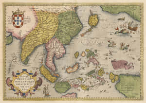 Vintage Mapof Southeast Asiaand Indonesia Wallpaper