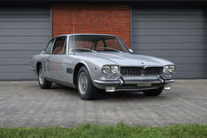 Vintage Maserati Mexico Silver Coupe Wallpaper