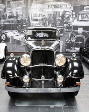 Vintage Maybach Zeppelin Showroom Wallpaper