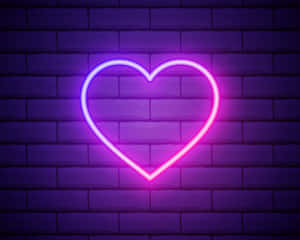 Vintage Neon Lights Illuminating A Retro Vibe Wallpaper