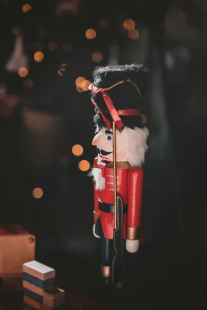 Vintage Nutcracker Christmas Decoration Wallpaper