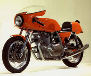 Vintage Orange Laverda Motorcycle Wallpaper