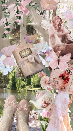 Vintage Pastel Collage Dream Wallpaper