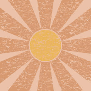 Vintage Pastel Yellow Sunburst Background Wallpaper