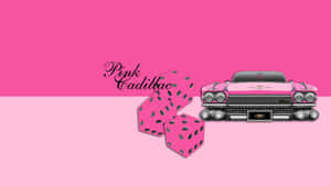 Vintage Pink Cadillac On A Romantic Drive Wallpaper