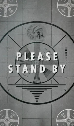 Vintage Please Stand By Television Screen Wallpaper