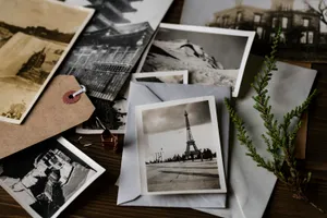 Vintage Postcard Collection Eiffel Tower Wallpaper