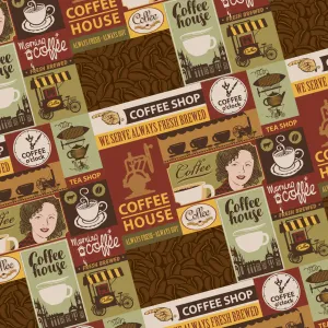 Vintage Poster Set Wallpaper