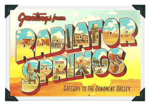 Vintage Radiator Springs Greetings Card Digital Art Wallpaper