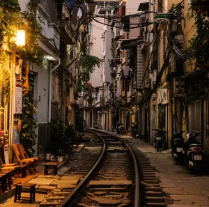 Vintage Railway In Hanoi Wallpaper