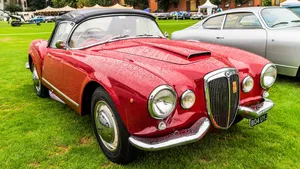 Vintage Red Lancia Aurelia Convertible Wallpaper
